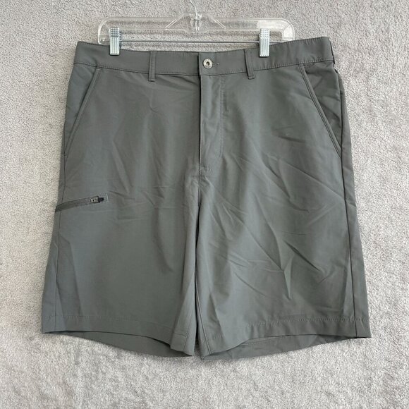 NEW Gerry Men's Size 36 Tech Shorts Gray Stretch Fabric Elastic Waistband UPF - Picture 2 of 6